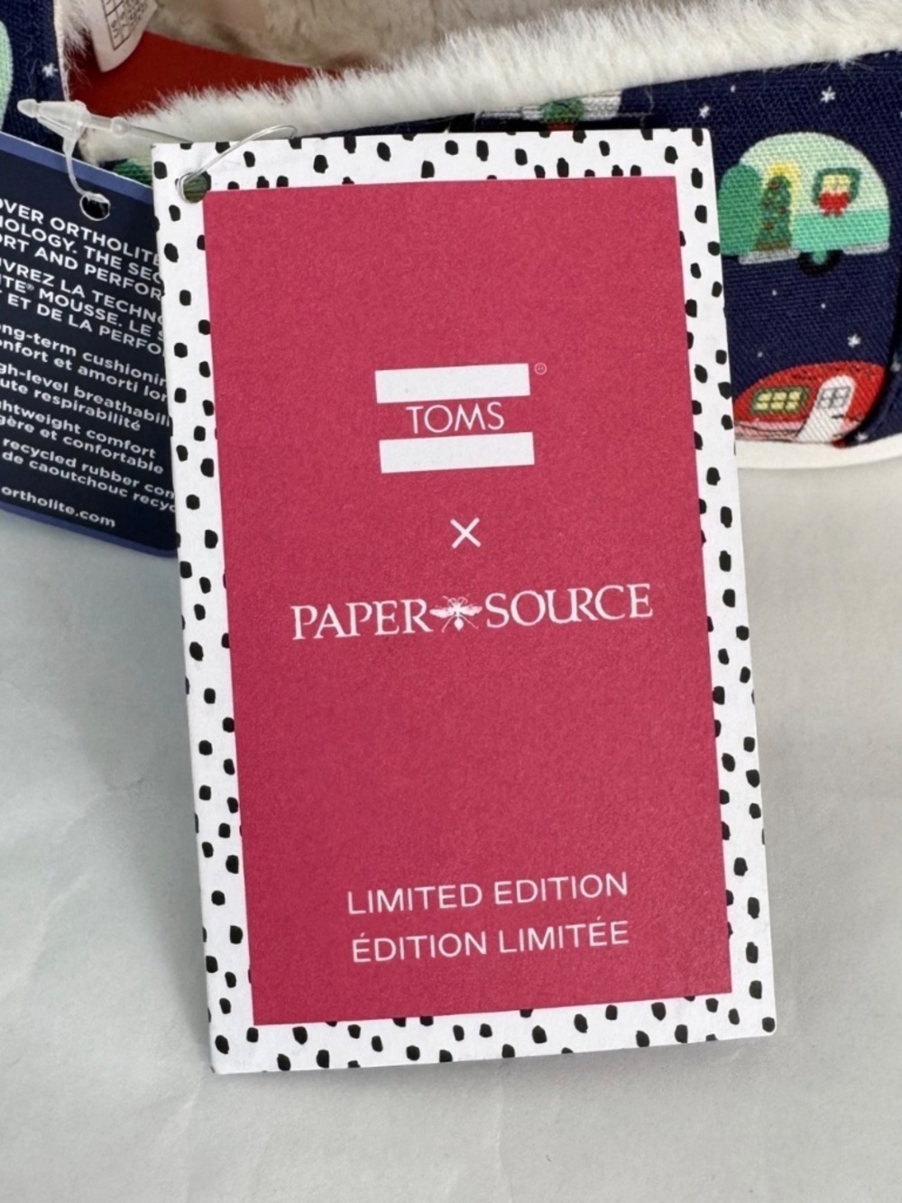 TOMS x Paper Source Womens 7.5 Limited Edition Holiday Campers Ortholite Shoes - Picture 16 of 16